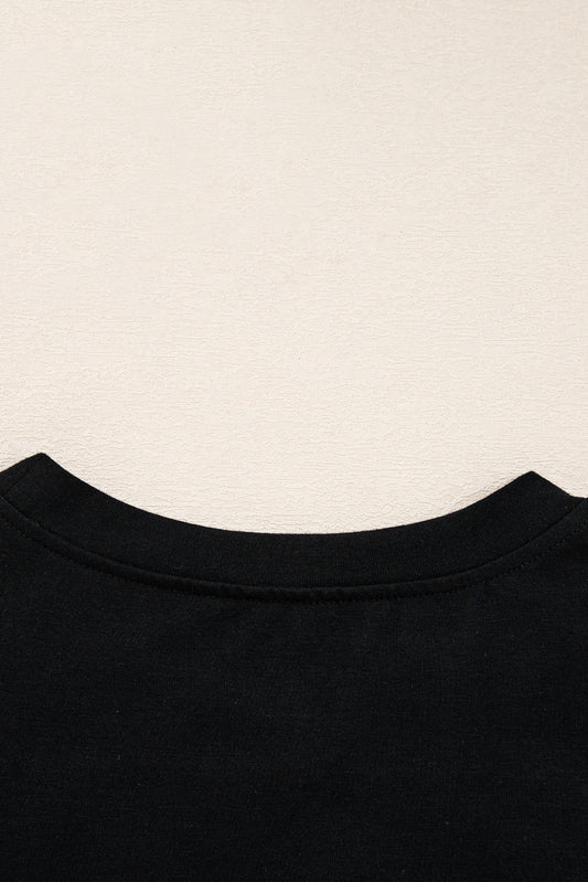 Lace Sleeve Drop T-Shirt