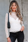 Sheer Floral Lace Slim-Fit Top