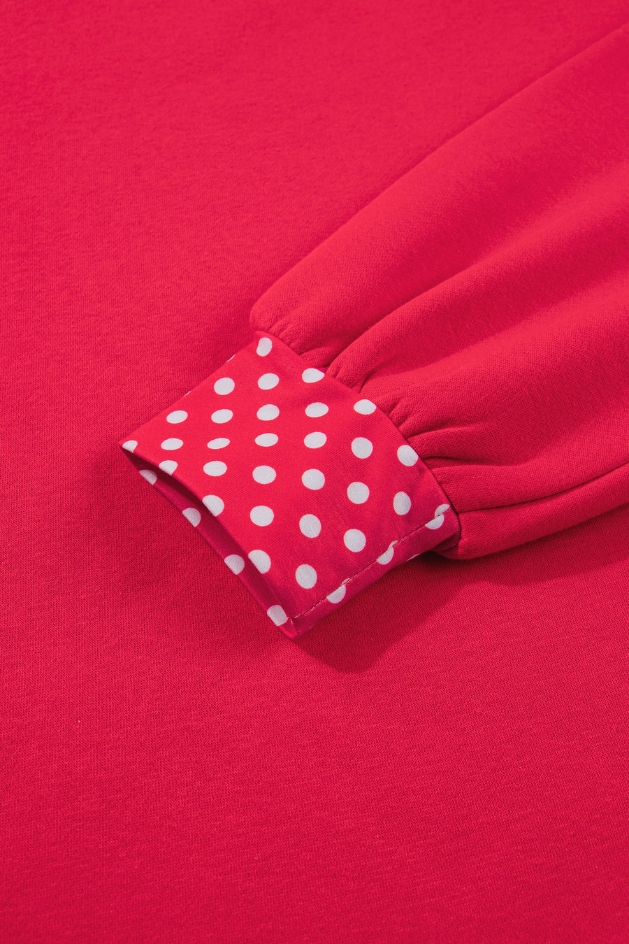 Pink Polka Dot Colour Block Oversized Sweatshirt Women UK
