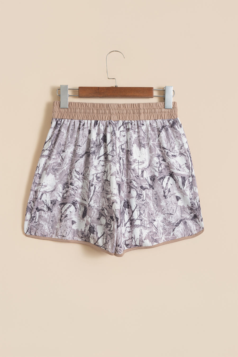 Camo Print Drawstring Active Shorts Women UK