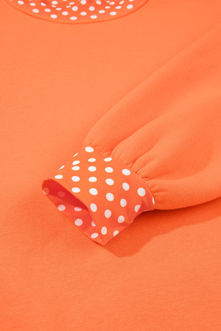 Pink Polka Dot Colour Block Oversized Sweatshirt Women UK