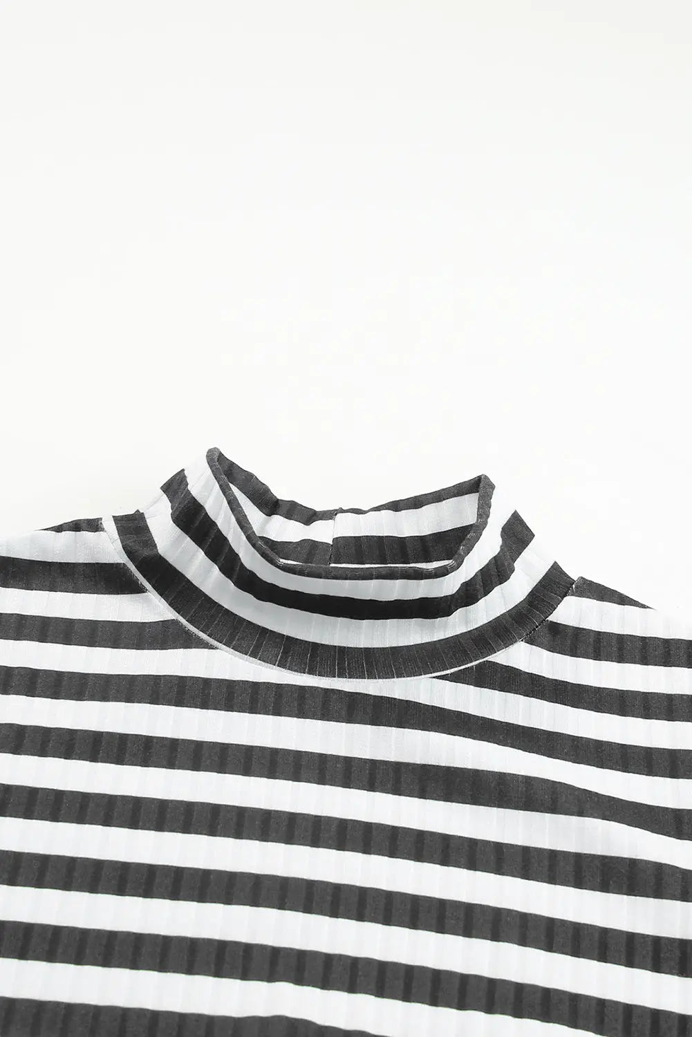 Striped textured knit long sleeve tee clothing tops