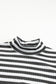 Striped Textured Knit Long Sleeve Tee