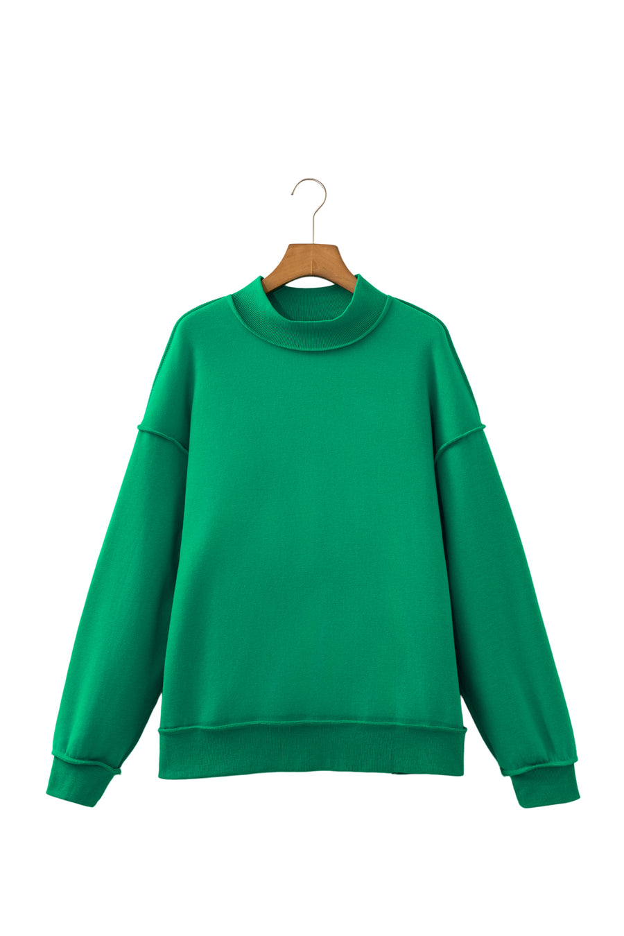 Drop Shoulder Reversible Mock Neck Sweatshirt Women UK