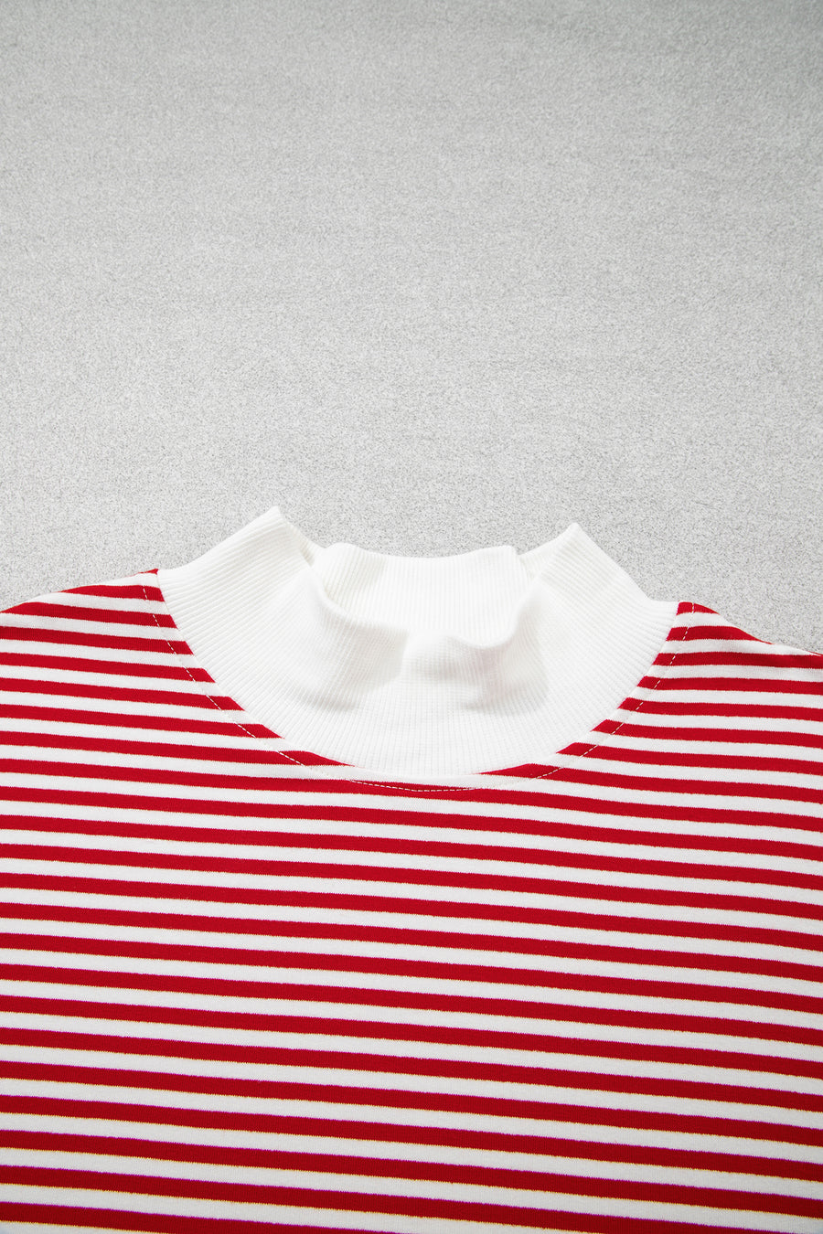 Striped Oversized Mock Neck Sweatshirt Shorts Set Women UK