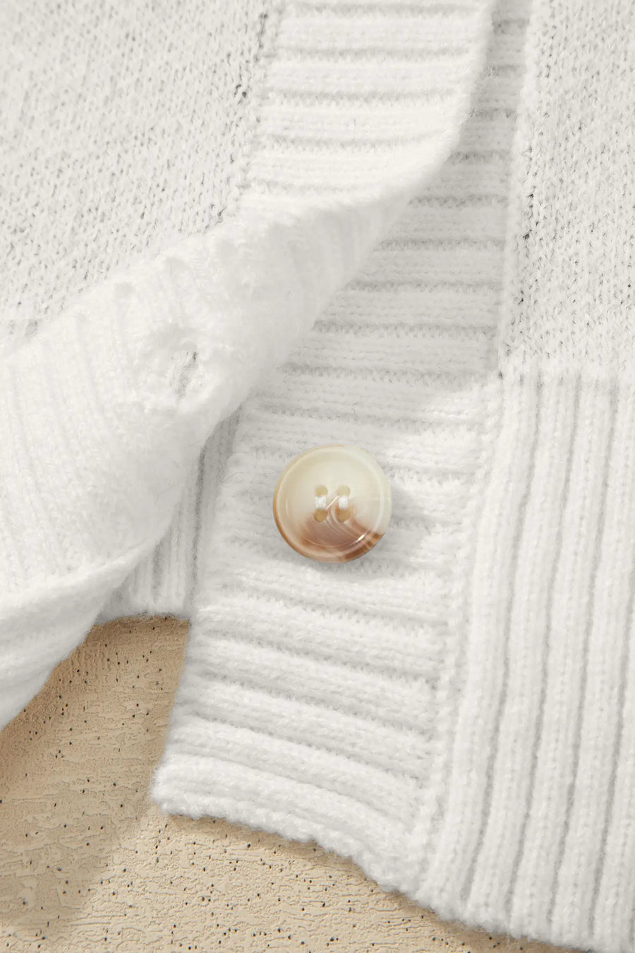 Polka Dot Button Front Oversized V-Neck Cardigan