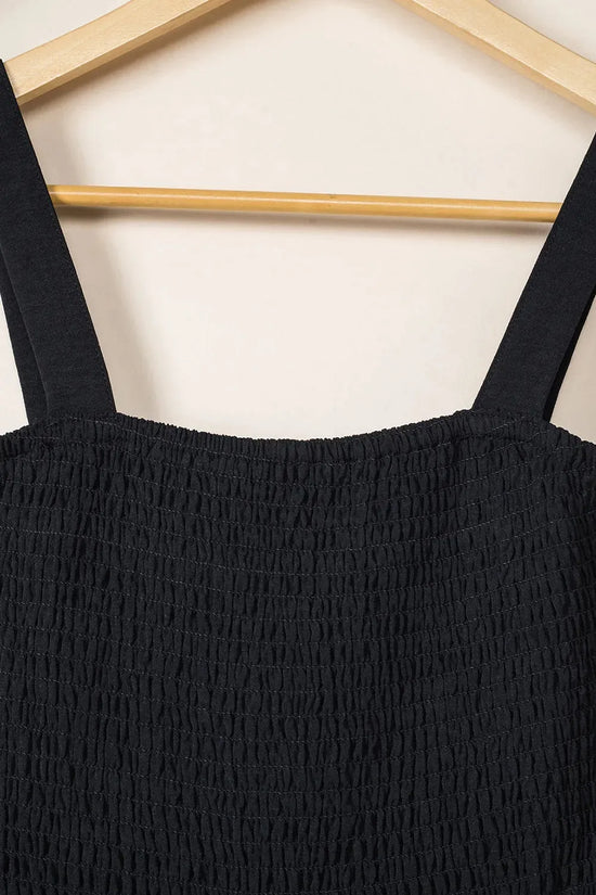 Smocked Wide Leg Jumpsuit - Fashionfitz