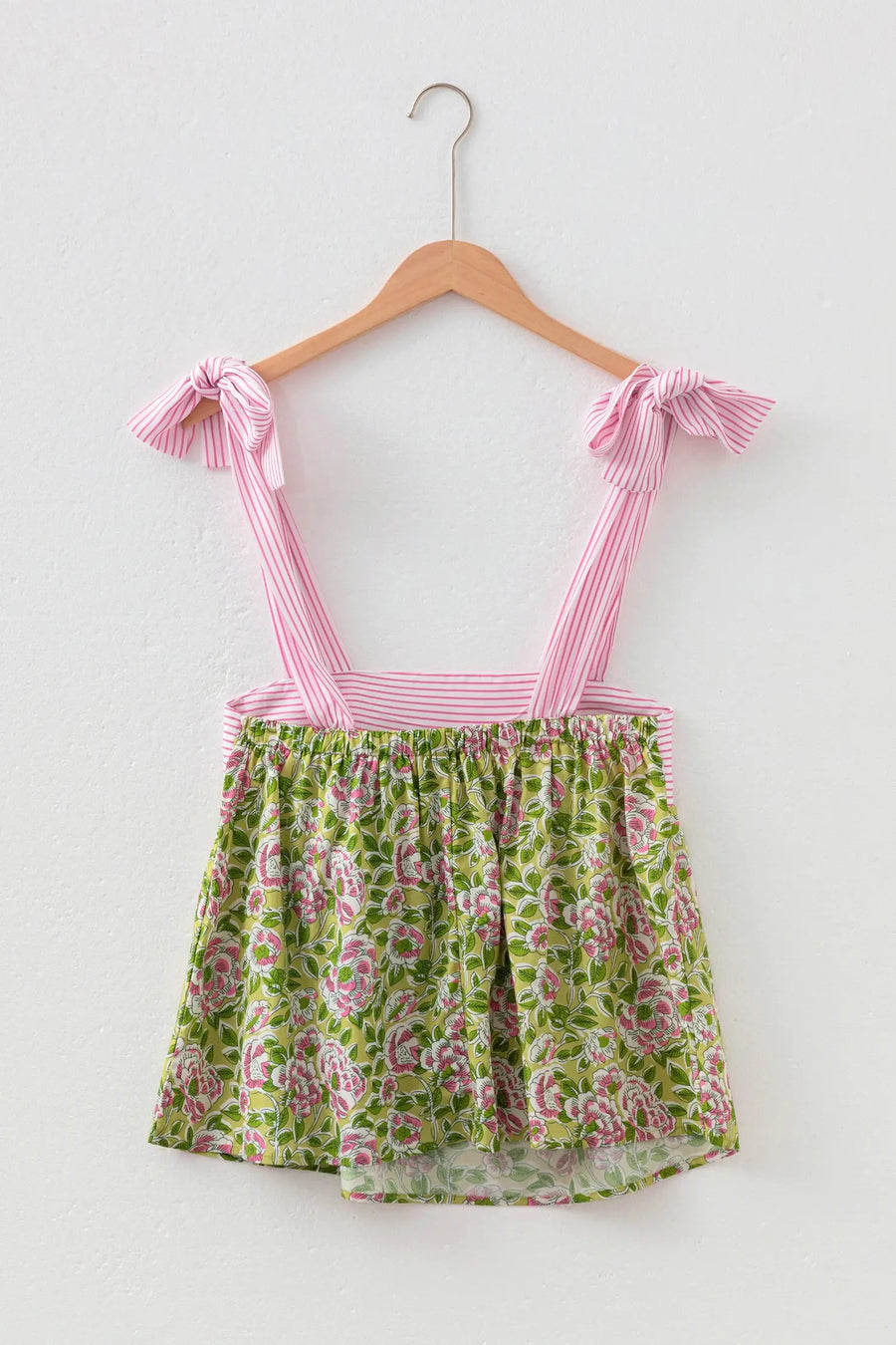 Floral Knot Strap Babydoll Tank Top Women UK