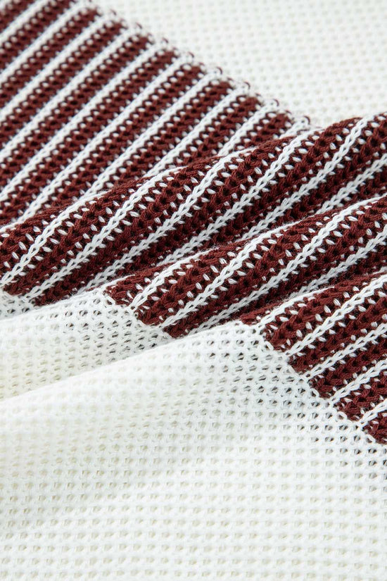 Loose Fit Striped Jumper – Two-Tone