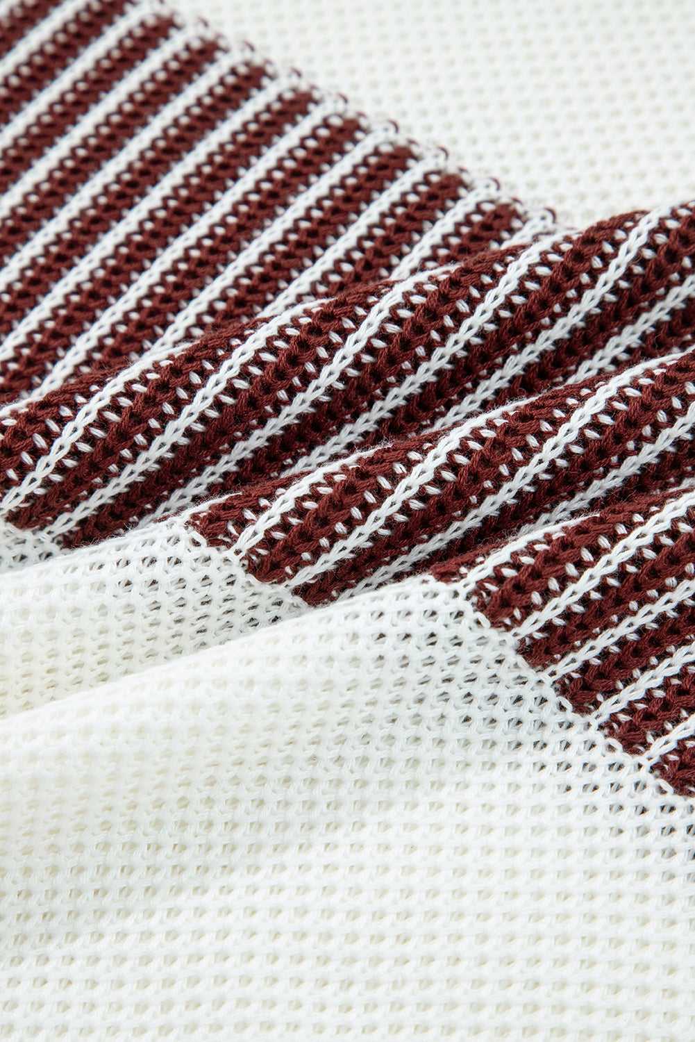 Loose Fit Striped Jumper – Two-Tone