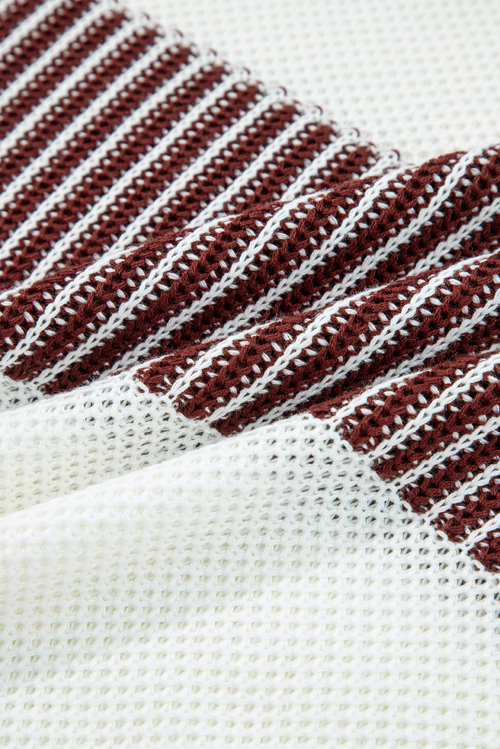 Loose Fit Striped Jumper – Two-Tone