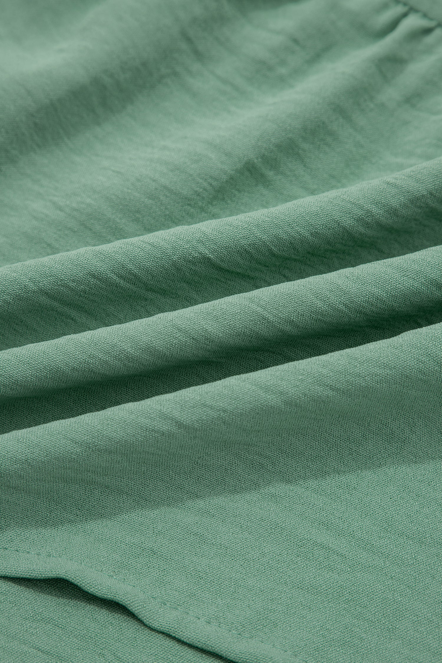 Smoke Green Embroidered Sleeve Tiered Blouse