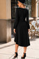 Elegance Black Midi Dress