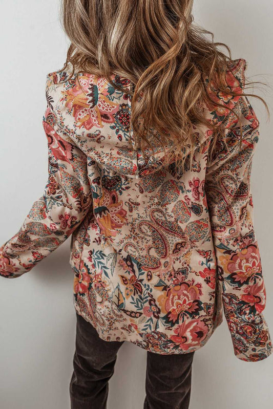 Paisley Sherpa-Lined Hooded Jacket