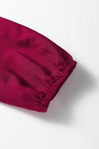 Burgundy Long Sleeve Tiered Maxi Dress