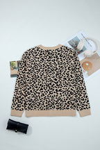 Oversized Chunky Knit Leopard Cardigan