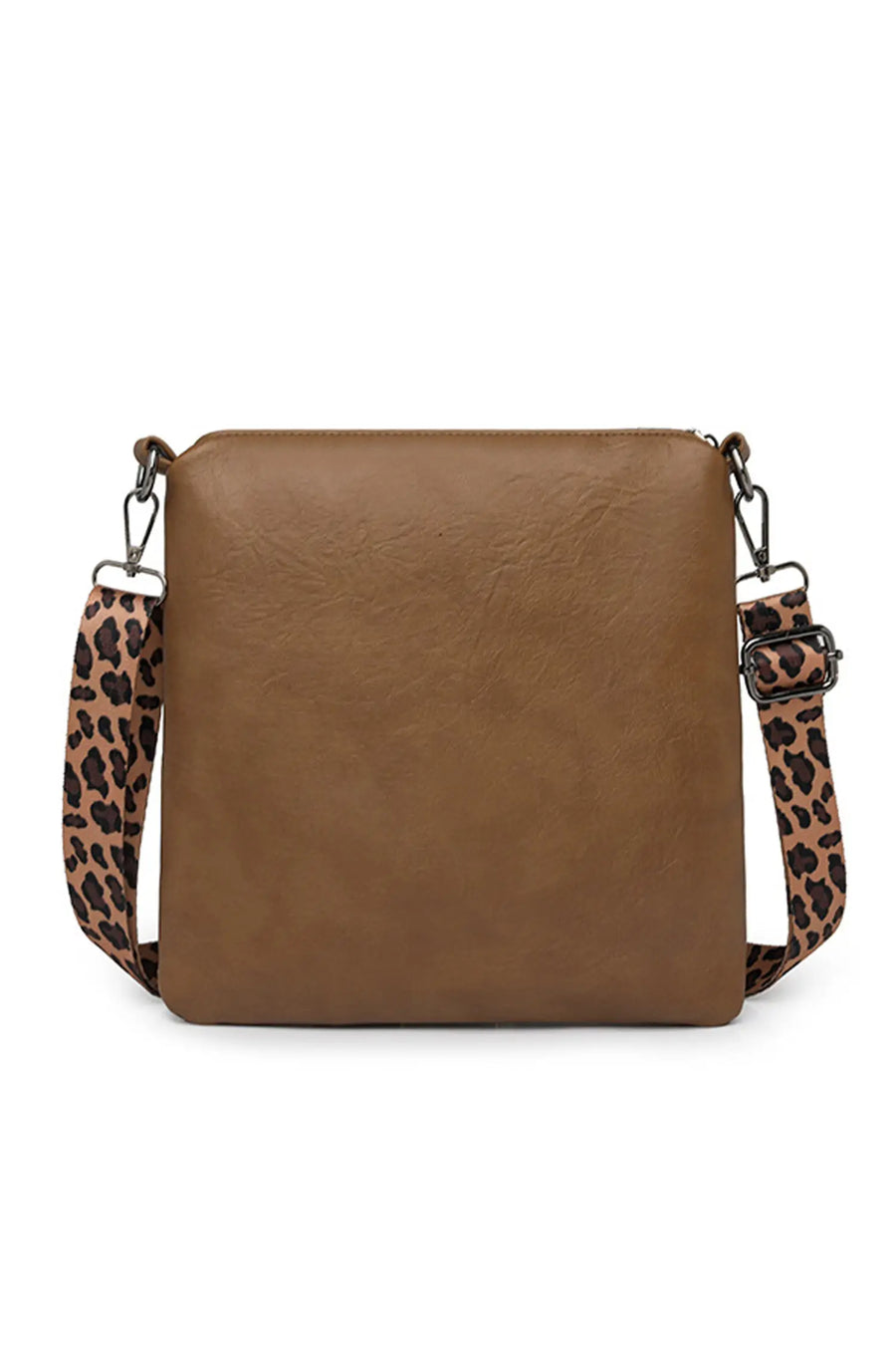 Women's leopard contrast mini shoulder bag model shot casual