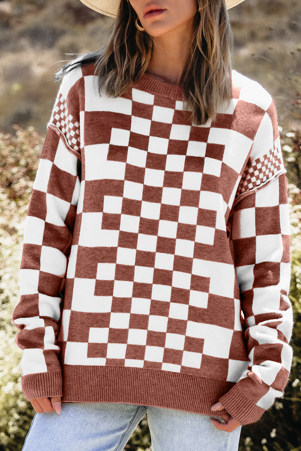 Smoky Plaid Soft Knit Jumper