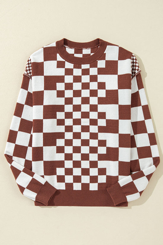 Smoky Plaid Soft Knit Jumper