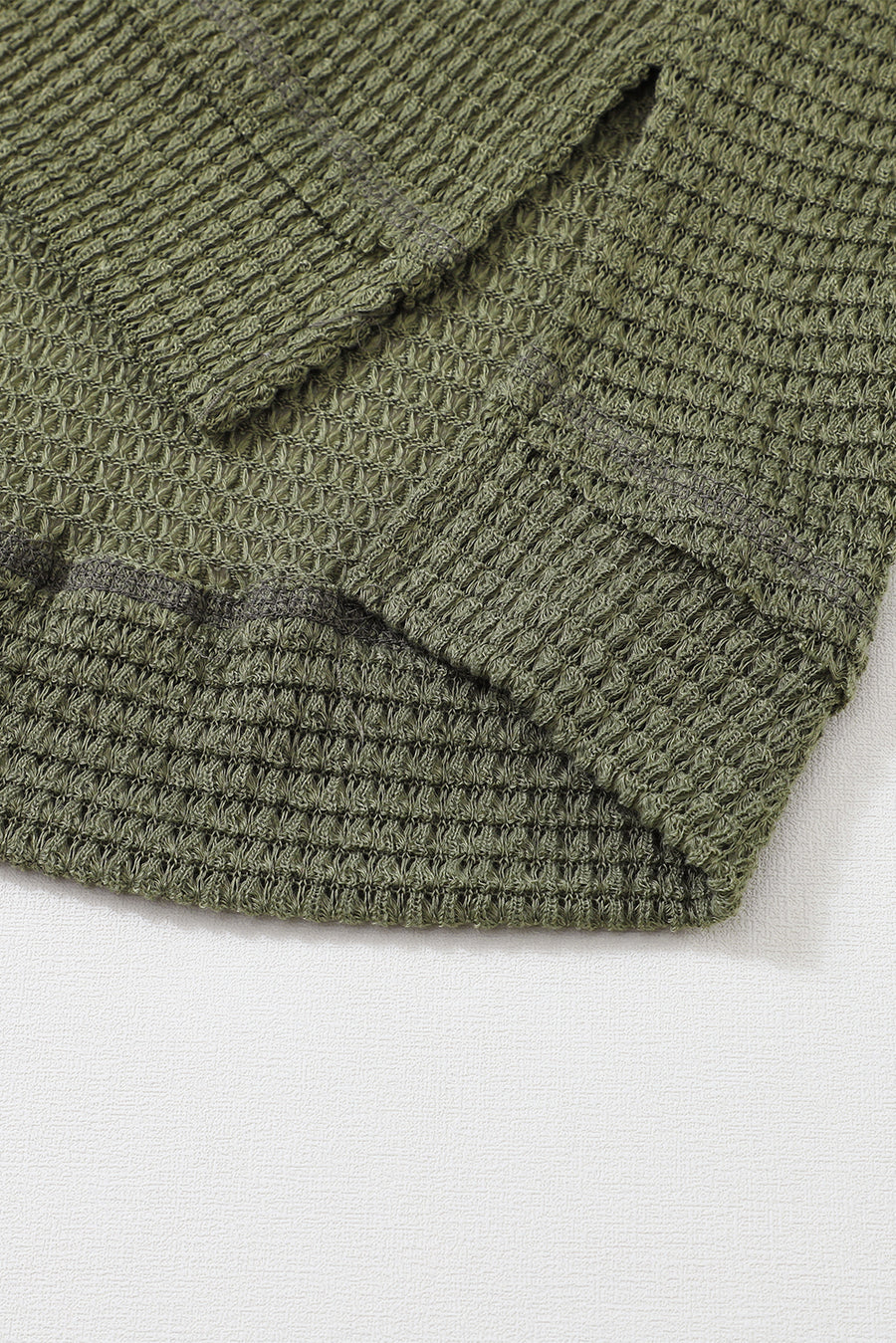 Moss Green Textured Knit Top | Plus Size Long Sleeve
