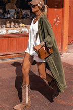 Green Lightweight Duster Cardigan