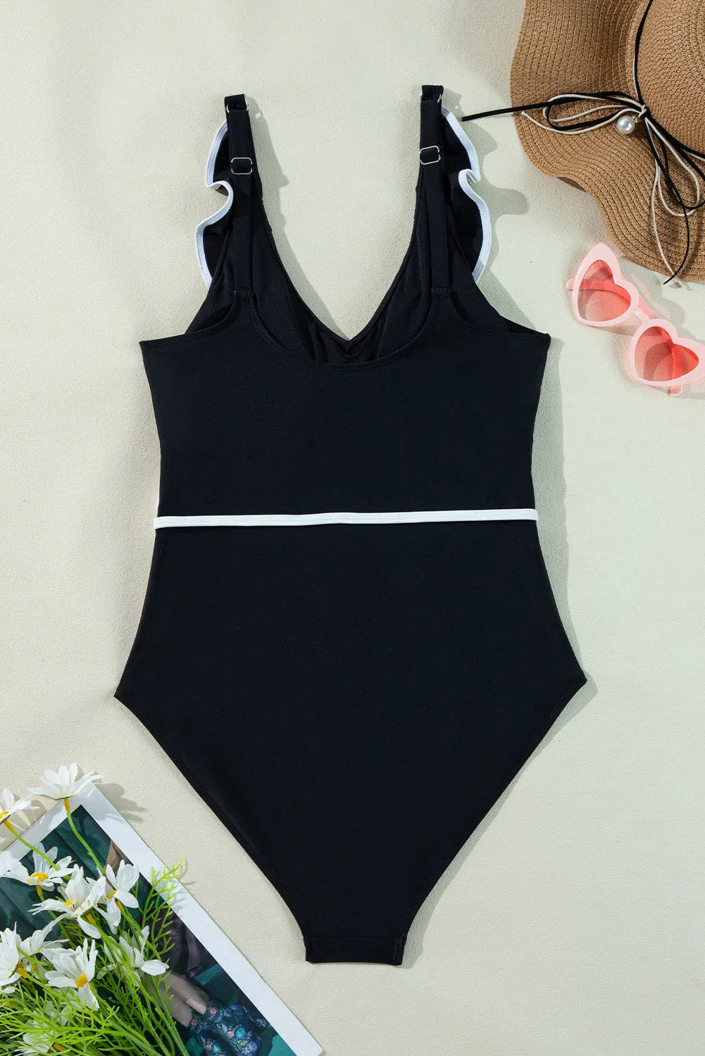 Ruffled One Piece Swimsuit - Fashionfitz