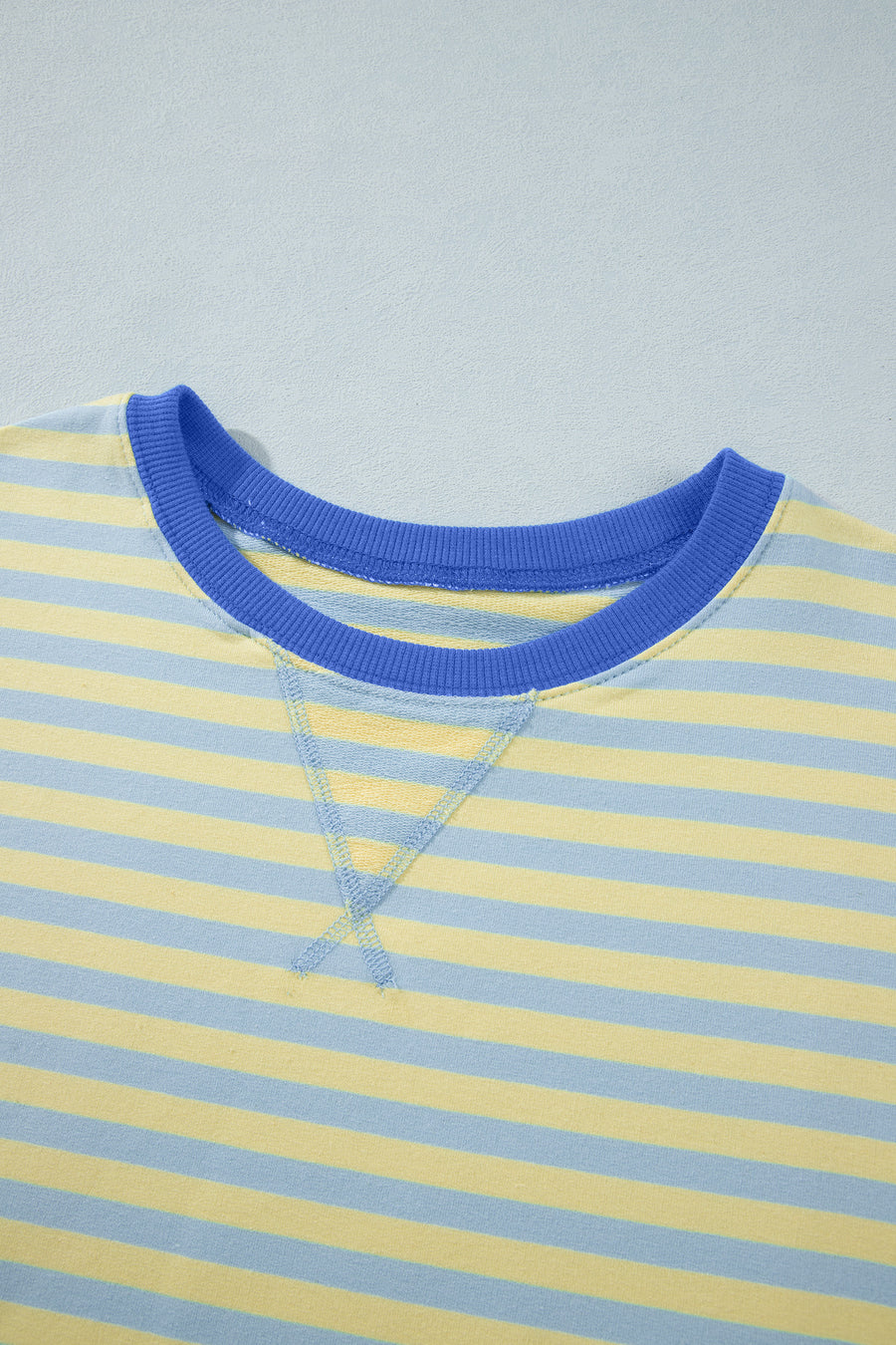 Pink Stripe Colourblock Crew Neck Tee & Drawstring Pant Set