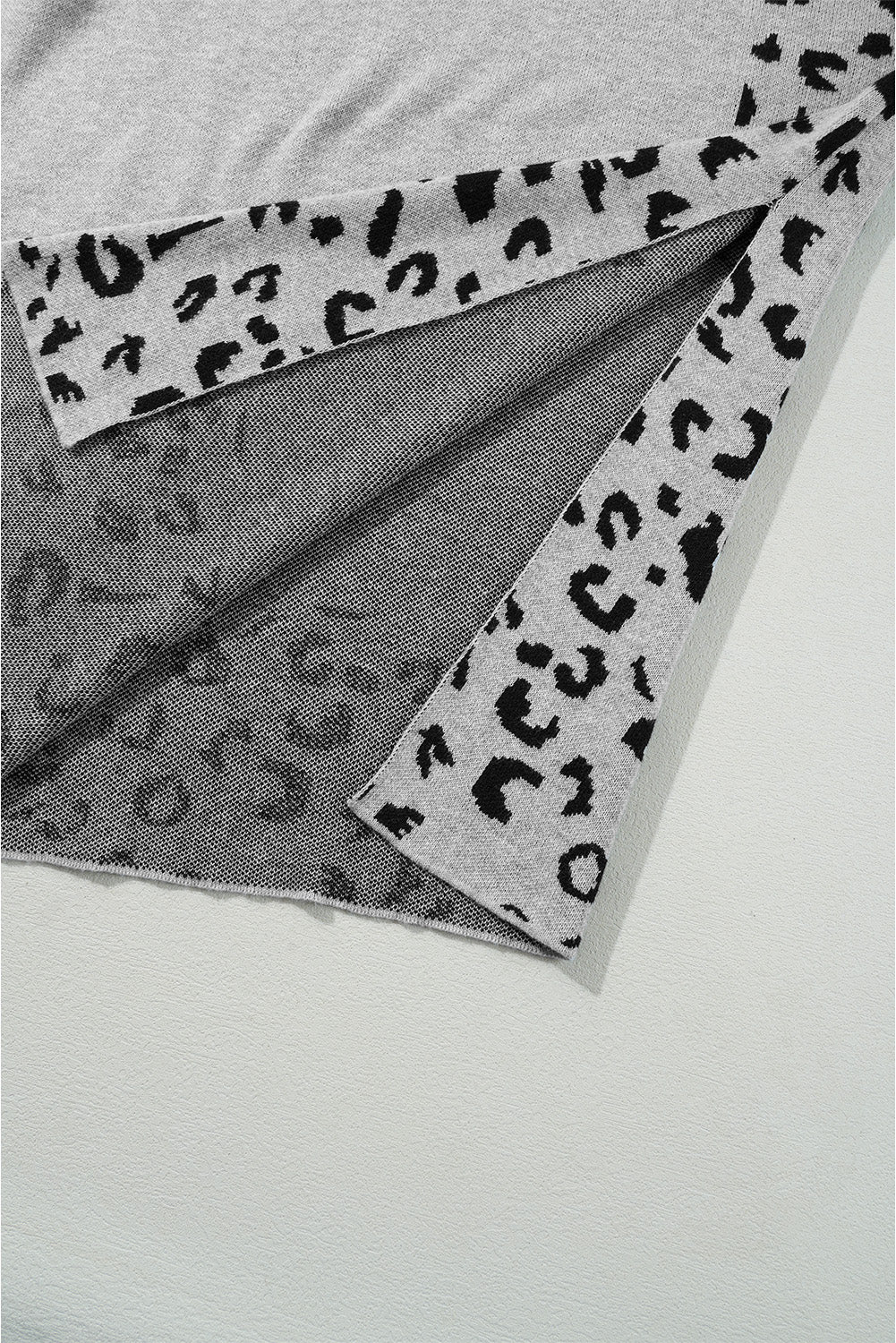 Leopard High Neck Oversized Sweater