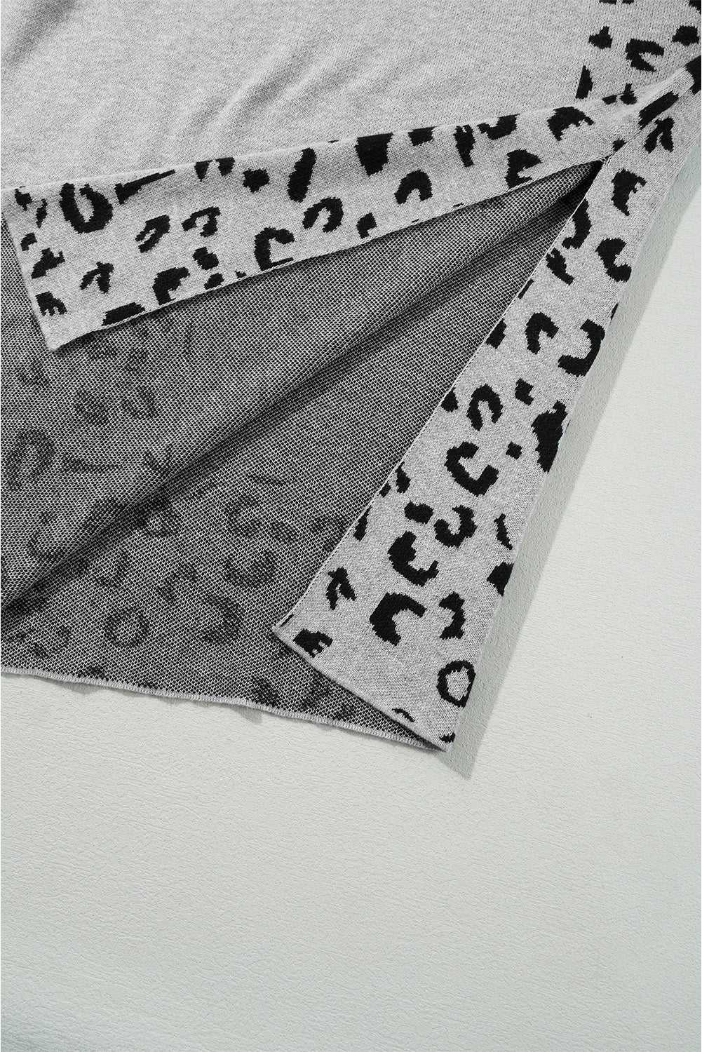 Leopard High Neck Oversized Sweater