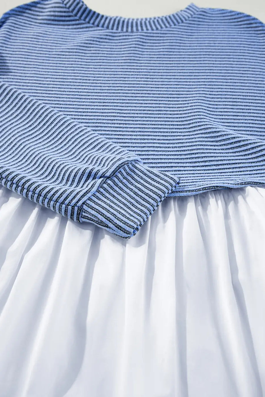 Cobalt stripe pleated dress - trendy & elegant | high waist design