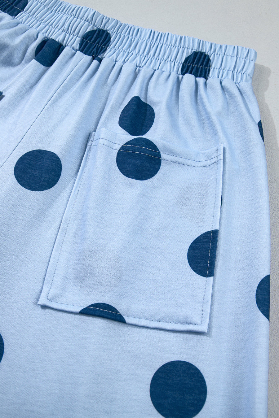 Brown Polka Dot Wide Leg Elastic Waist Casual Pants Women UK