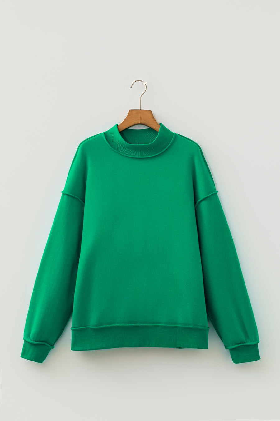 Drop Shoulder Reversible Mock Neck Sweatshirt Women UK