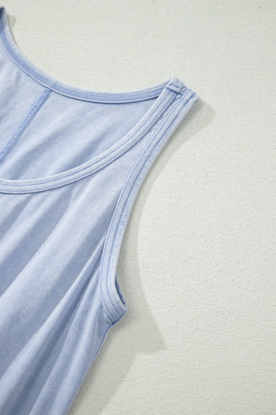 Smoke Gray Mineral Wash Sleeveless Mini Dress Women UK — detail third option | Fashionfitz UK