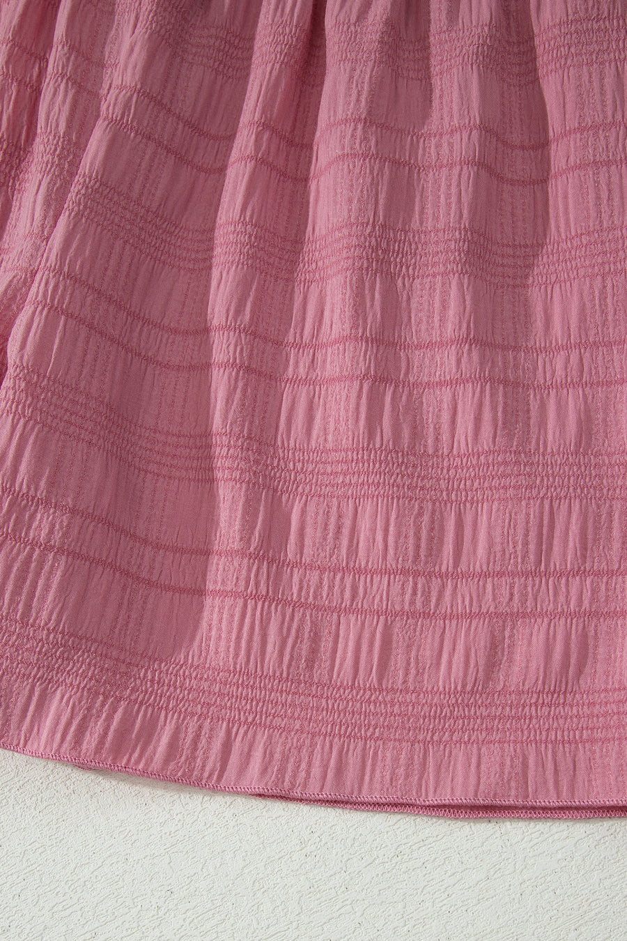 Textured Square Neck Cap Sleeve Top & Shirred High Waist Shorts Set — second colourway | Fashionfitz UK