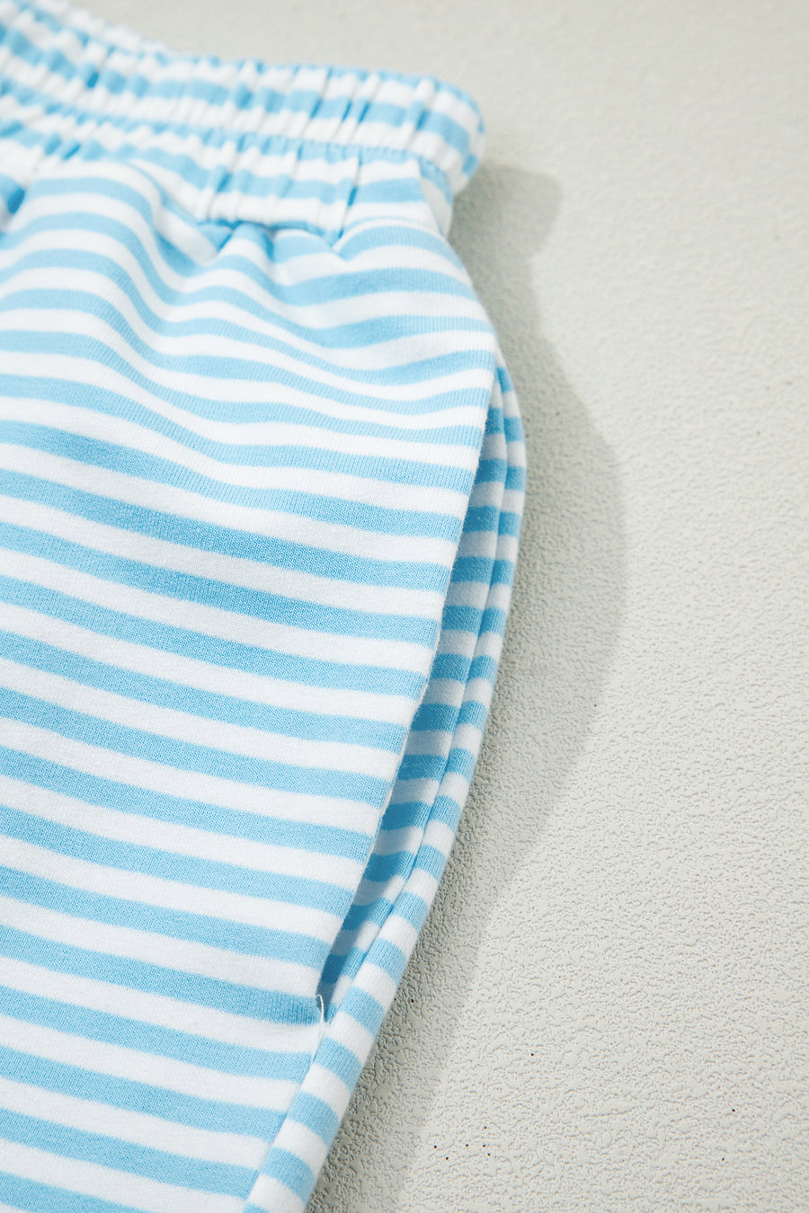 Stripe Oversize Mock Neck Sweatshirt & Shorts Co-Ord Set — styled flat lay | Fashionfitz UK