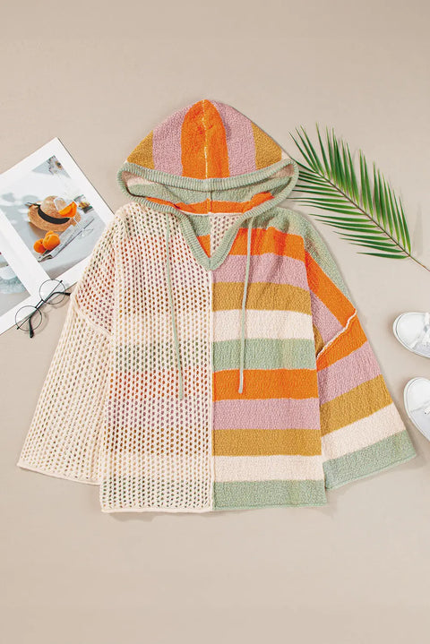 Beige oversized hoodie front view — Fashionfitz UK