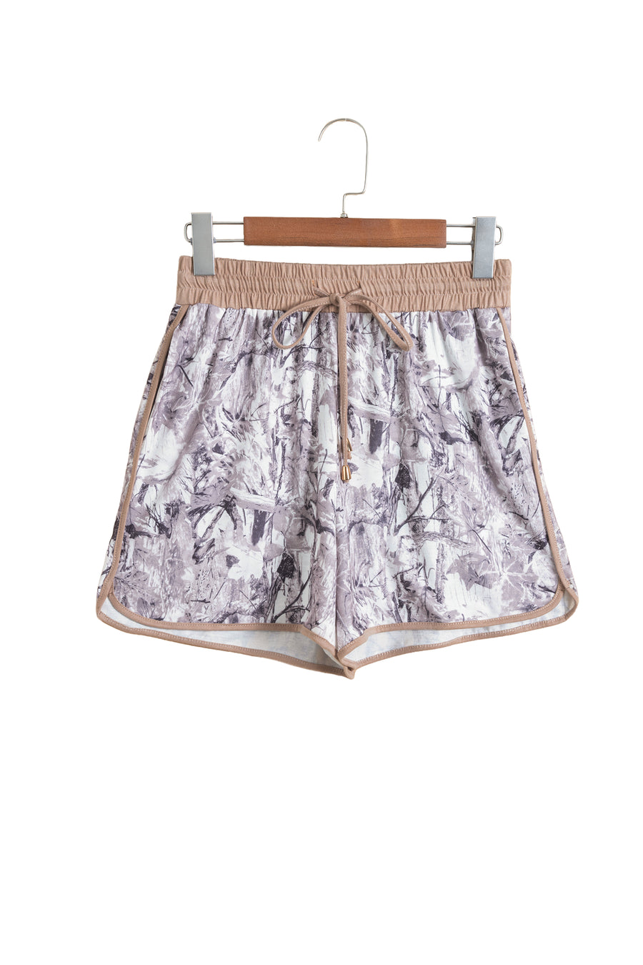 Camo Print Drawstring Active Shorts Women UK