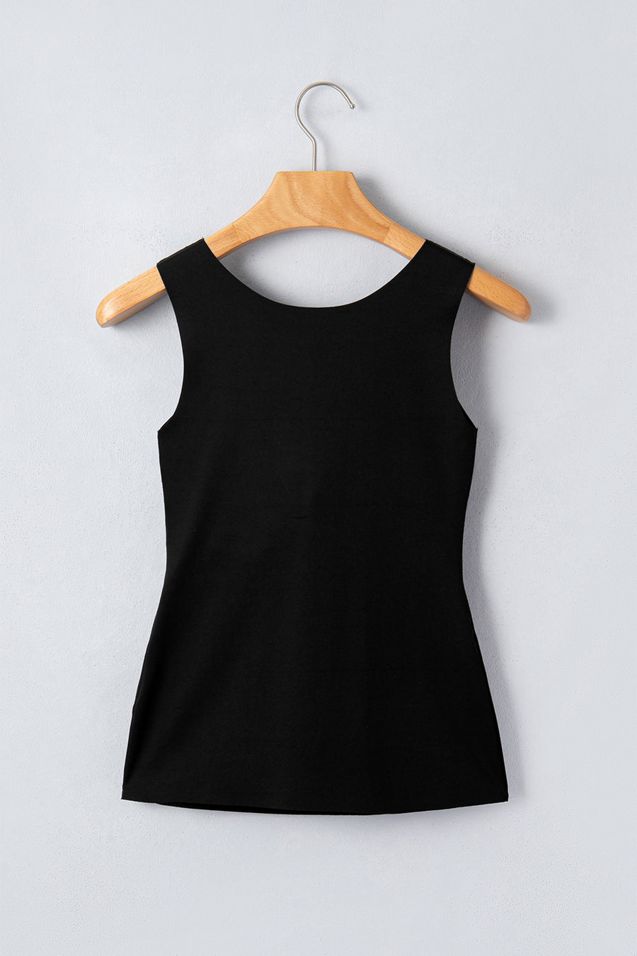 Wide Strap Splicing Athleisure Square Neck Tank Top Women UK