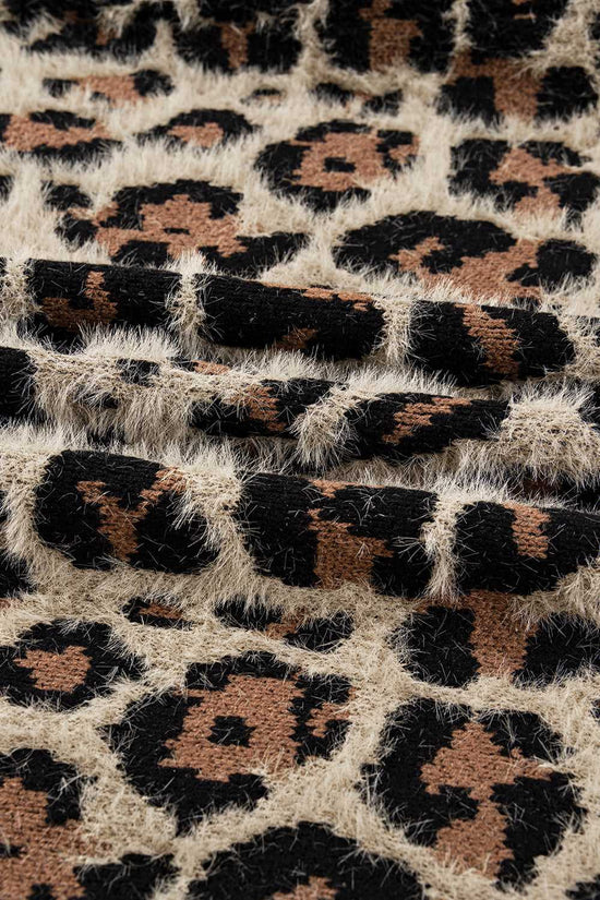 Brown Leopard Open Cardigan