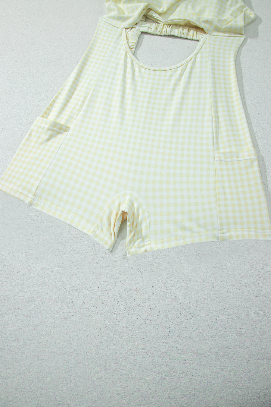Gingham Patchwork Faux Two Piece Loose Mini Dress Women UK