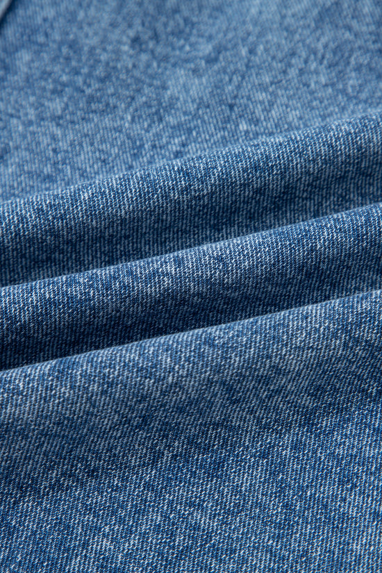 Western Belt Sleeveless Denim Dress