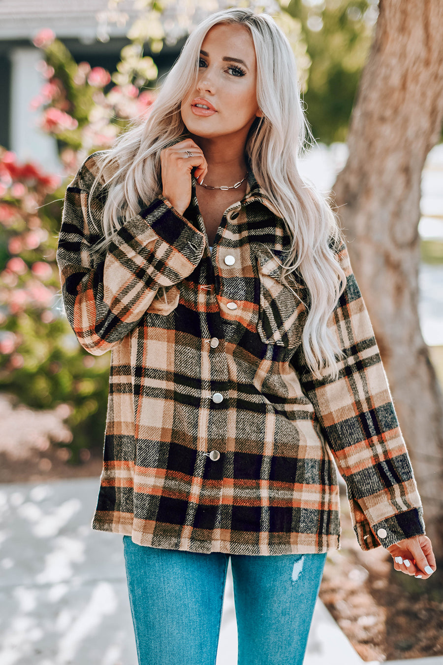 Oversized Plaid Shacket Women UK