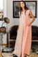 Oversized Sleeveless Wide Leg Jumpsuit - Orange Stripe - Fashionfitz