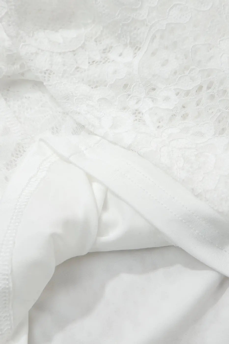 White Lace Overlay Spaghetti Strap Maxi Dress