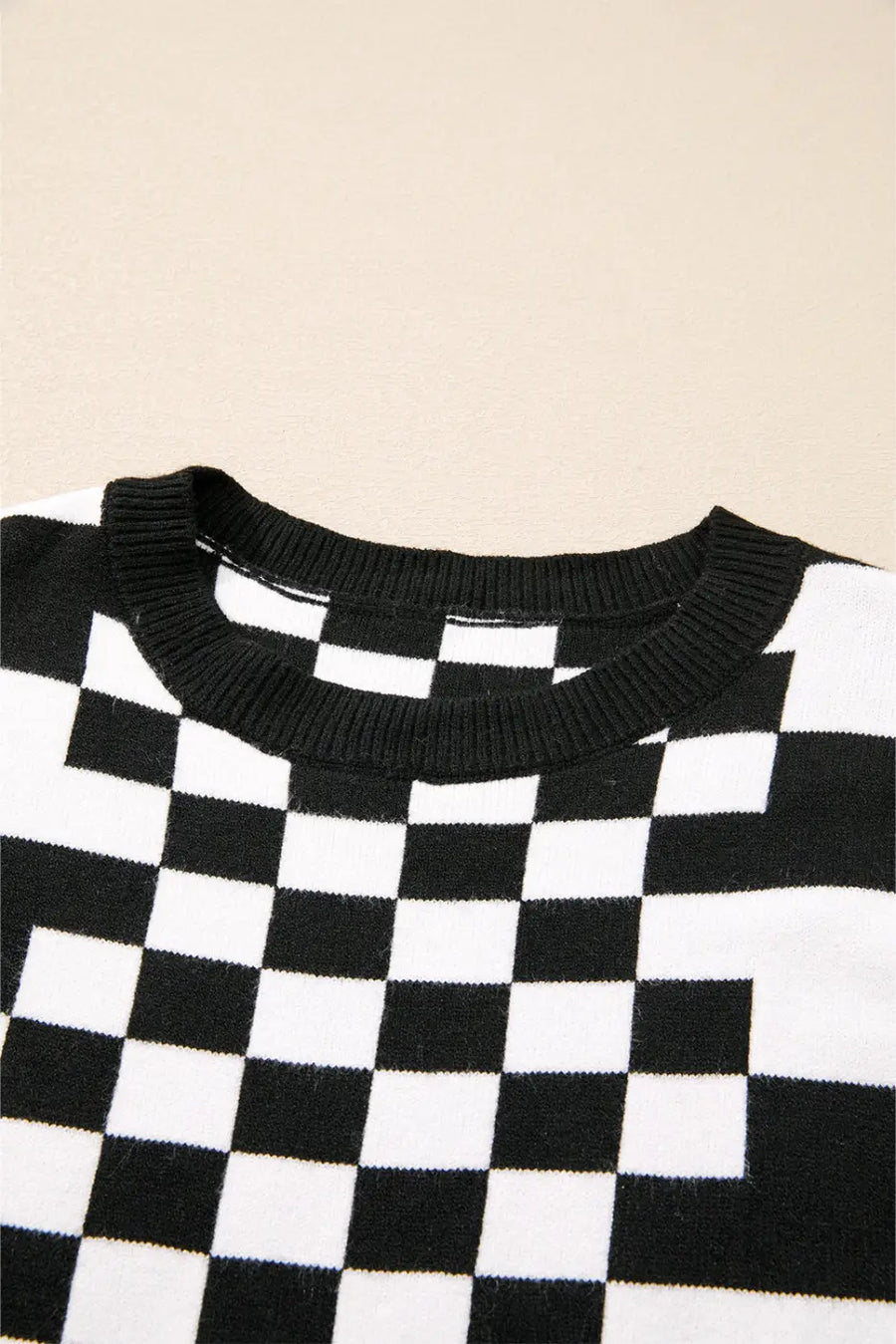 Smoky plaid soft knit jumper sweaters