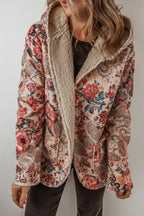 Paisley Sherpa-Lined Hooded Jacket