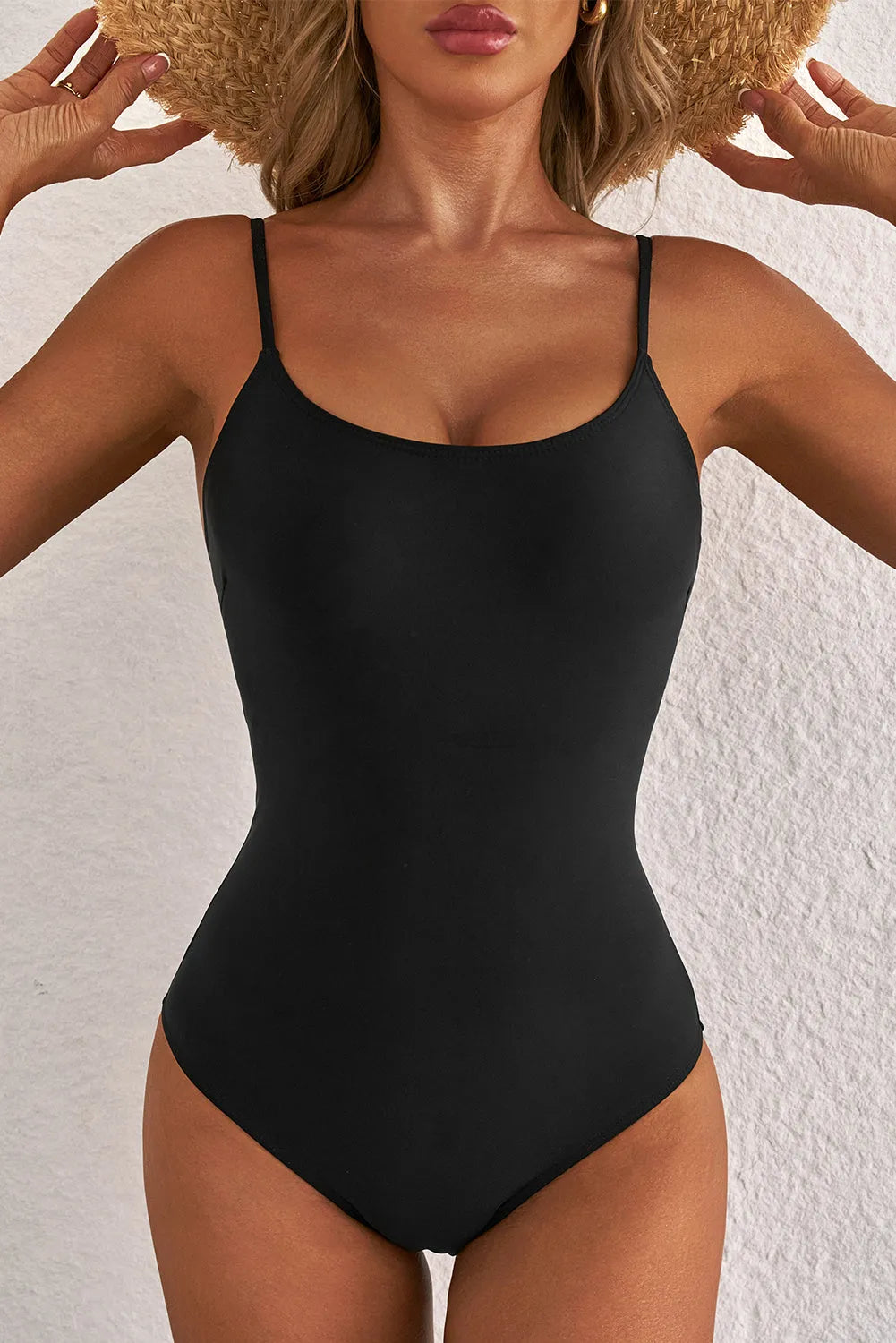 Open Back One-Piece Swimsuit - Fashionfitz