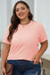 Gray Casual Plain Crew Neck Tee