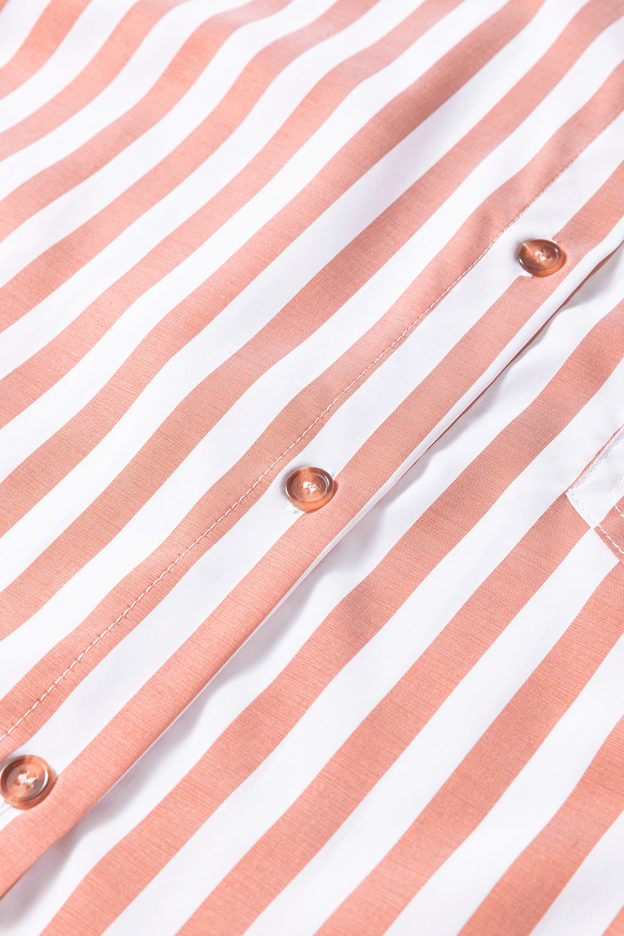 Stripe Button Front Ruffle Hem Bracelet Sleeve Shirt Women UK