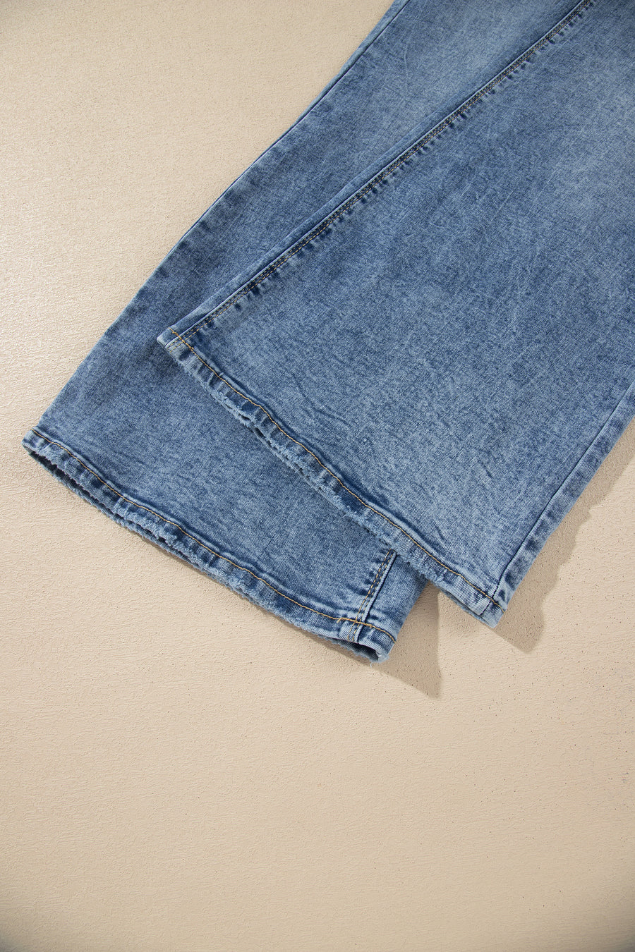 Acid Wash Pocket Detail High Waist Flare Jeans Women UK